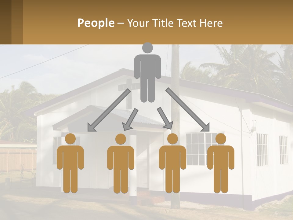 A Small Church With A Cross On The Roof PowerPoint Template