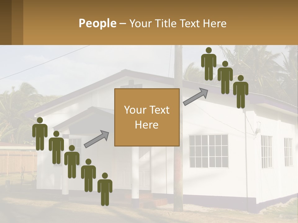 A Small Church With A Cross On The Roof PowerPoint Template