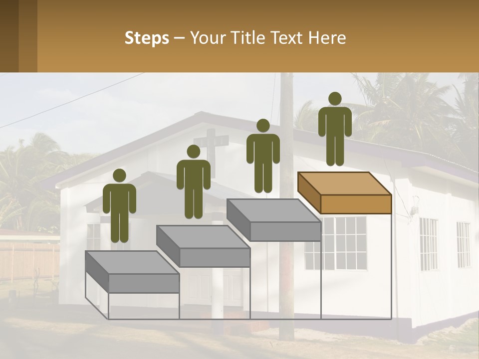 A Small Church With A Cross On The Roof PowerPoint Template