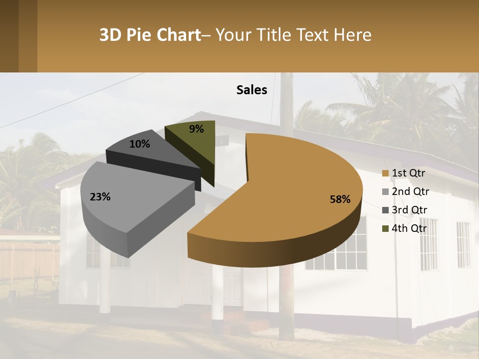 A Small Church With A Cross On The Roof PowerPoint Template