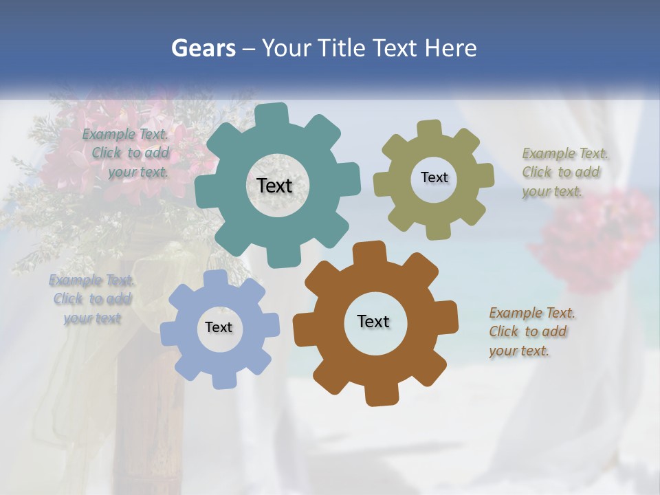 A Vase Filled With Pink Flowers Sitting On Top Of A Table PowerPoint Template