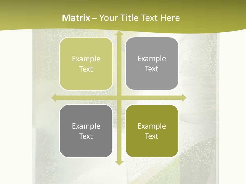 A Glass Filled With Ice And Lime Slices PowerPoint Template