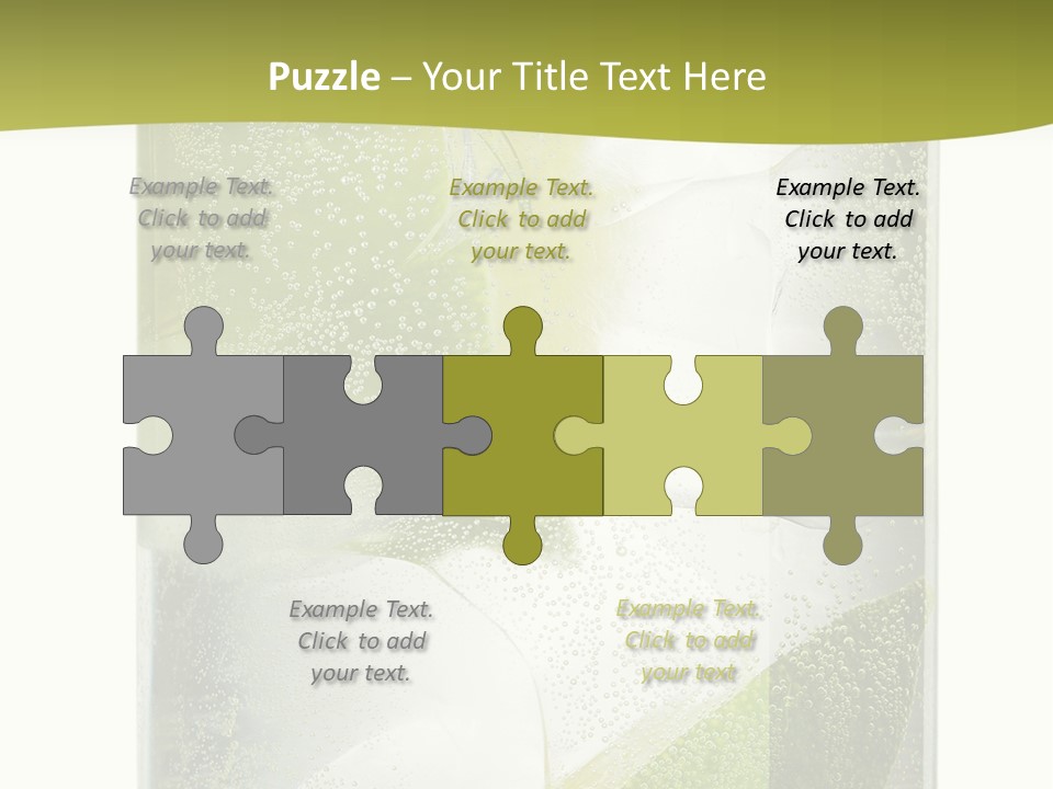 A Glass Filled With Ice And Lime Slices PowerPoint Template