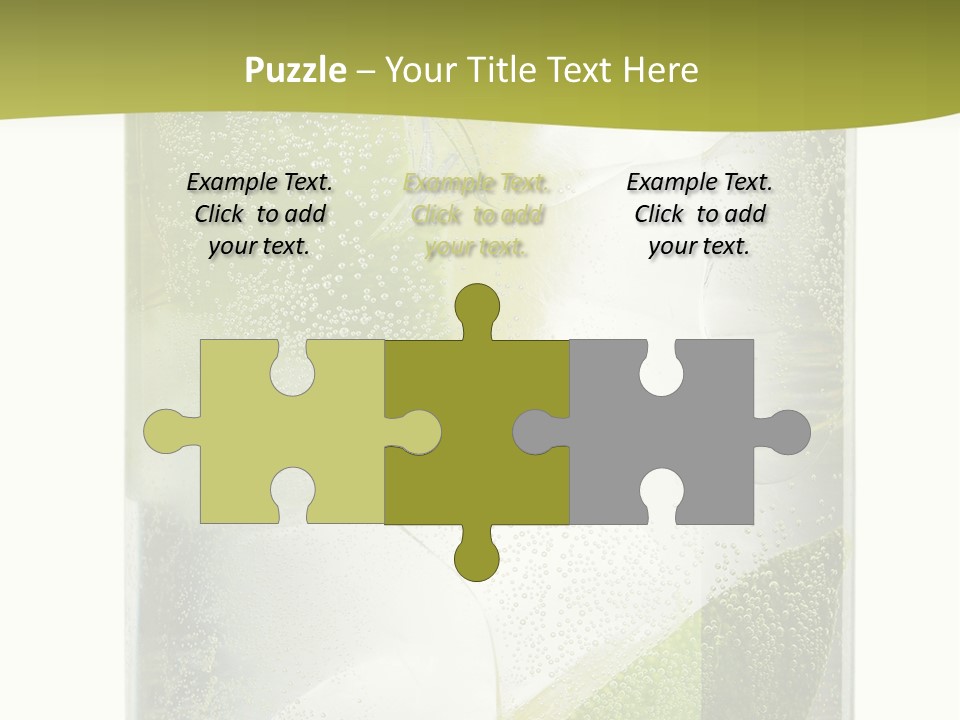 A Glass Filled With Ice And Lime Slices PowerPoint Template