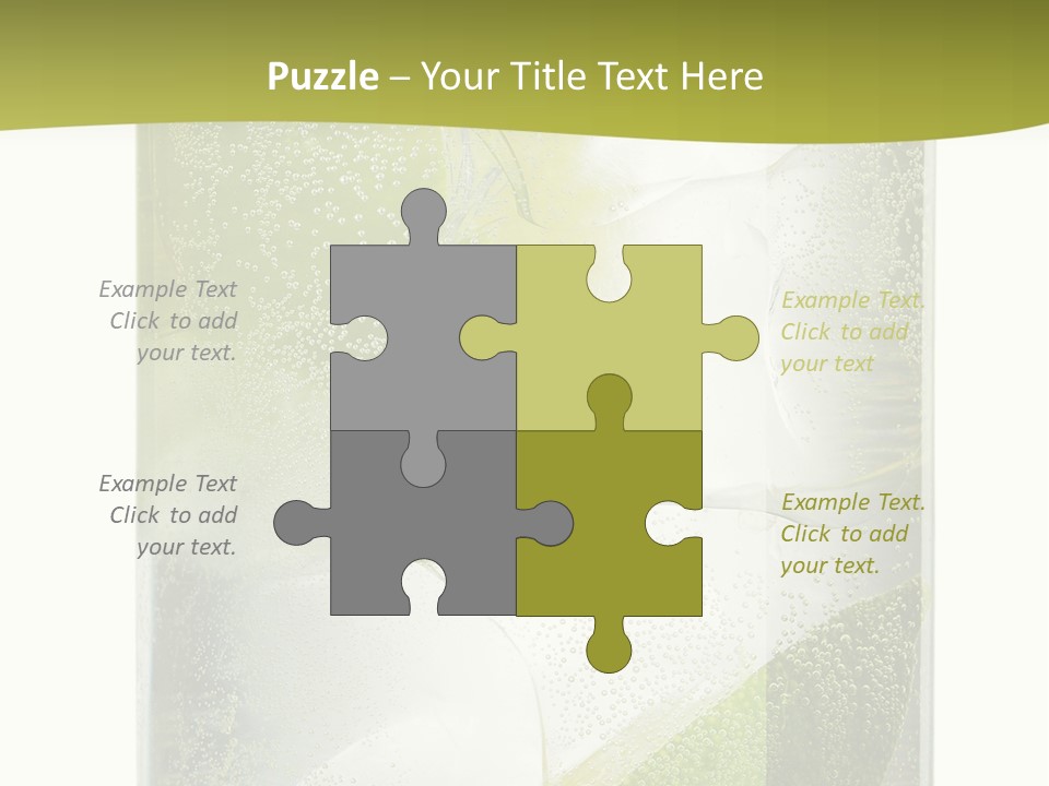 A Glass Filled With Ice And Lime Slices PowerPoint Template
