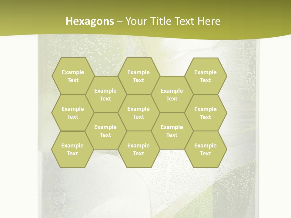 A Glass Filled With Ice And Lime Slices PowerPoint Template
