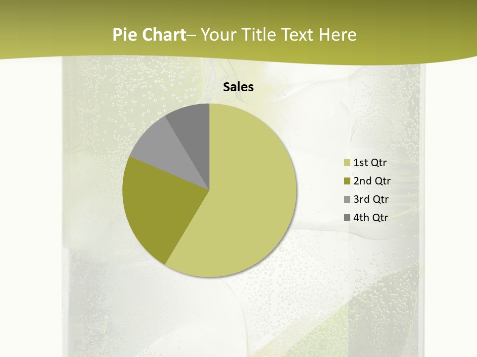 A Glass Filled With Ice And Lime Slices PowerPoint Template