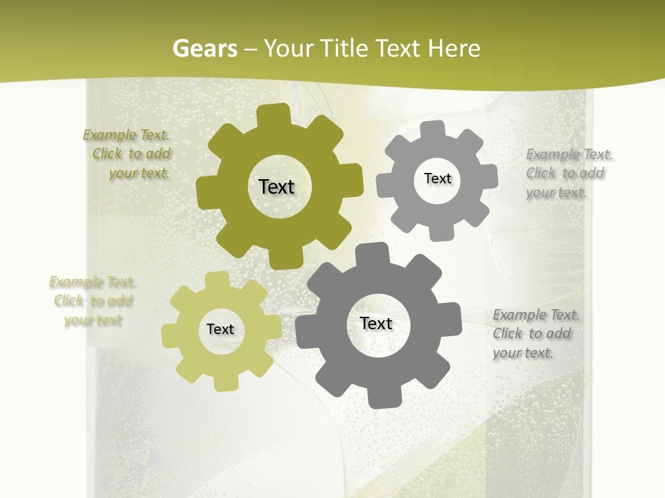 A Glass Filled With Ice And Lime Slices PowerPoint Template