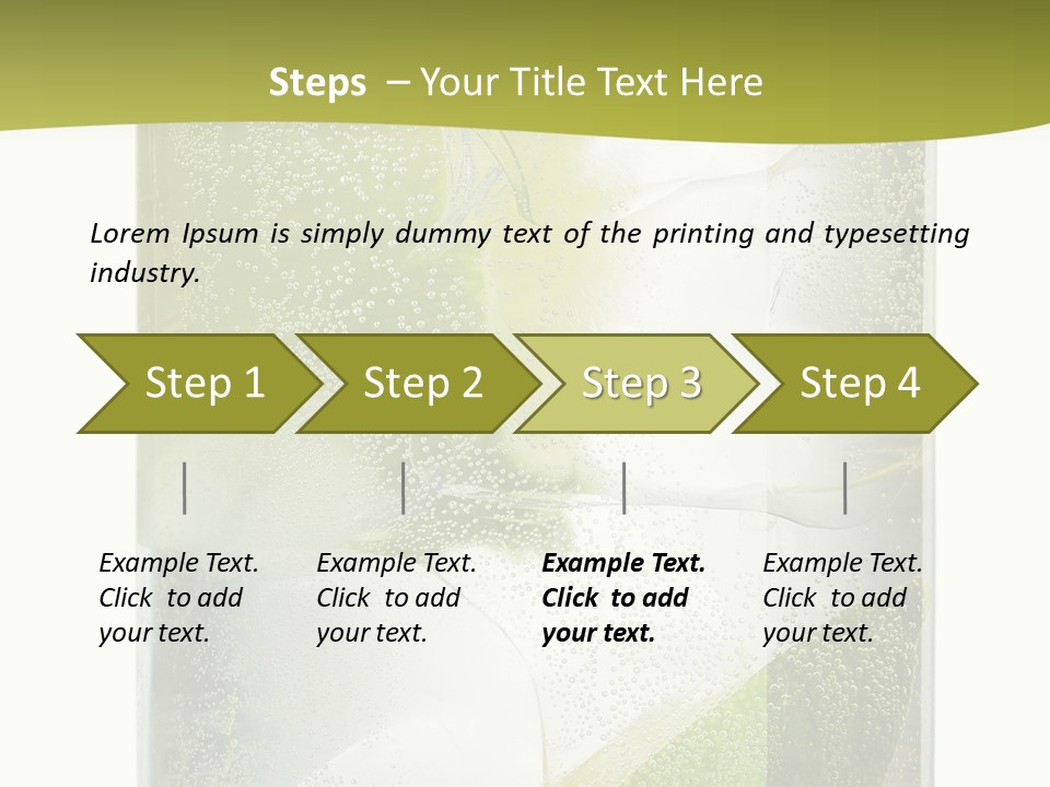 A Glass Filled With Ice And Lime Slices PowerPoint Template