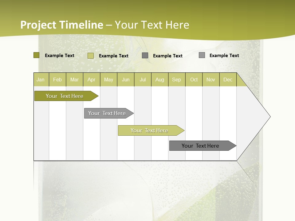 A Glass Filled With Ice And Lime Slices PowerPoint Template