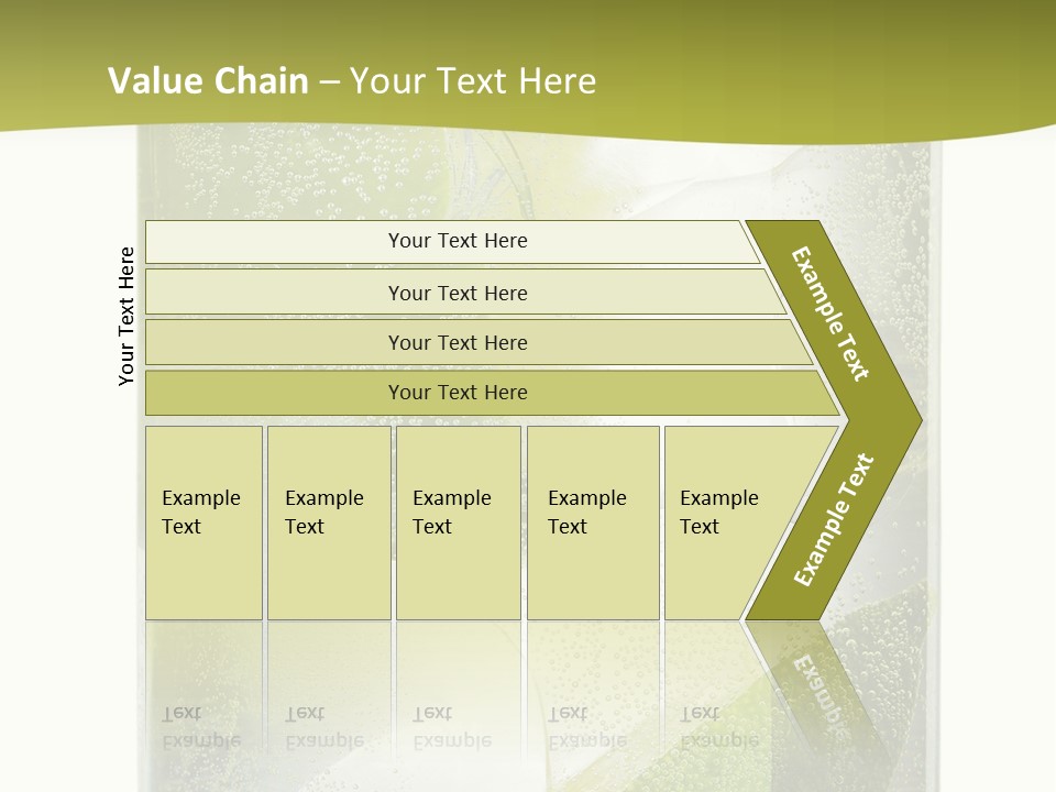A Glass Filled With Ice And Lime Slices PowerPoint Template