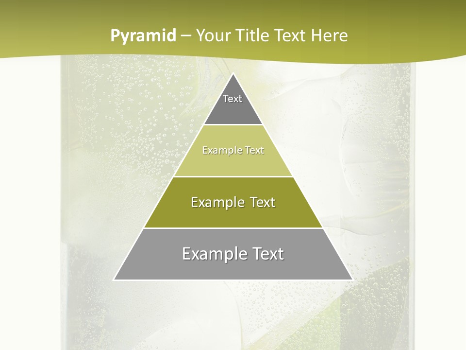 A Glass Filled With Ice And Lime Slices PowerPoint Template