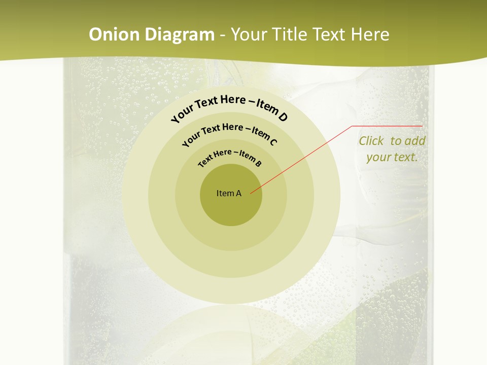 A Glass Filled With Ice And Lime Slices PowerPoint Template