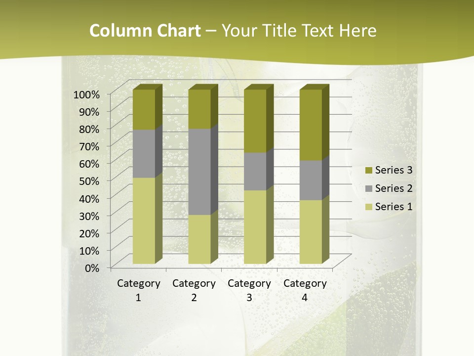 A Glass Filled With Ice And Lime Slices PowerPoint Template