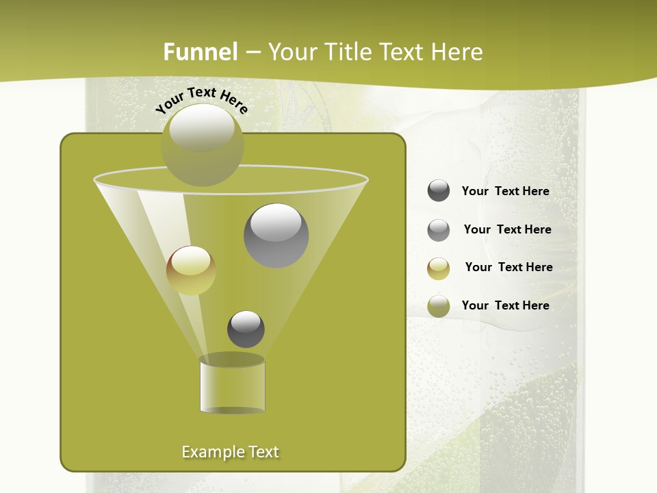 A Glass Filled With Ice And Lime Slices PowerPoint Template