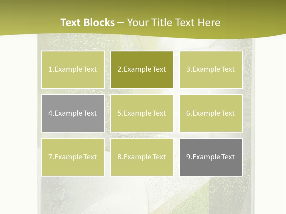 A Glass Filled With Ice And Lime Slices PowerPoint Template