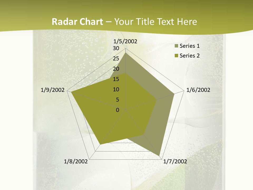 A Glass Filled With Ice And Lime Slices PowerPoint Template