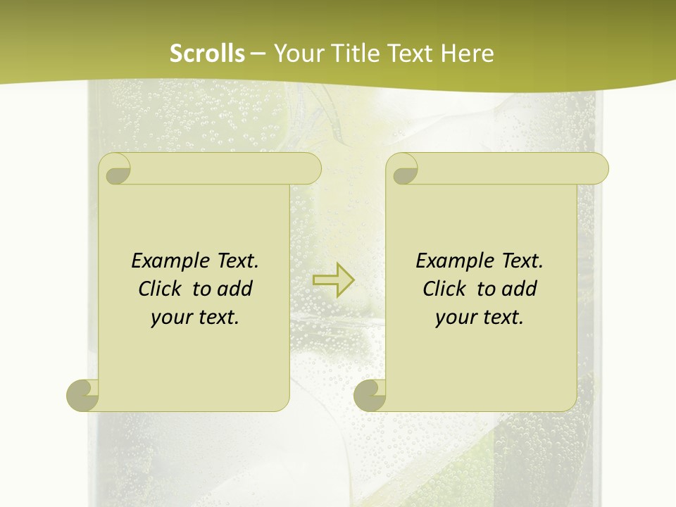 A Glass Filled With Ice And Lime Slices PowerPoint Template