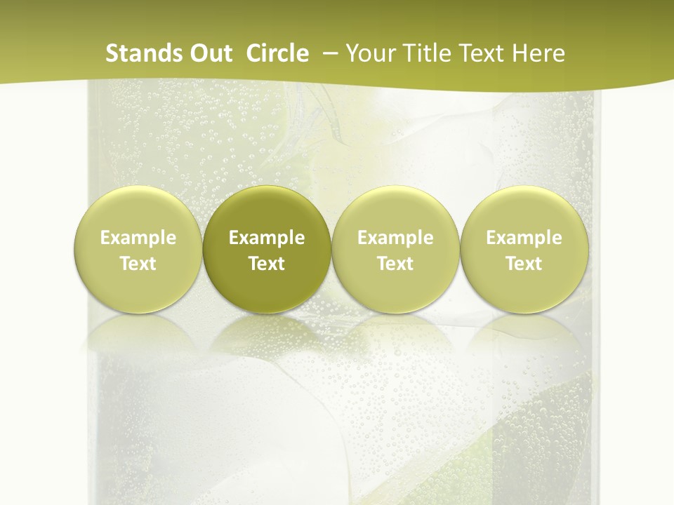 A Glass Filled With Ice And Lime Slices PowerPoint Template
