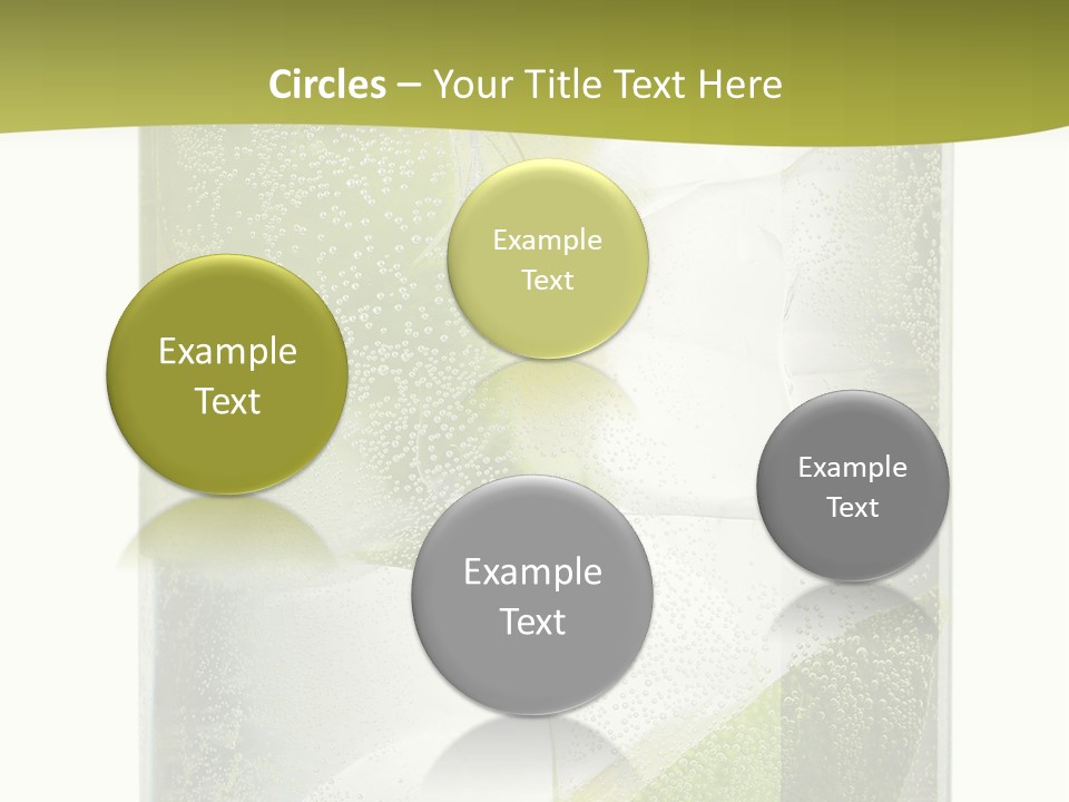 A Glass Filled With Ice And Lime Slices PowerPoint Template