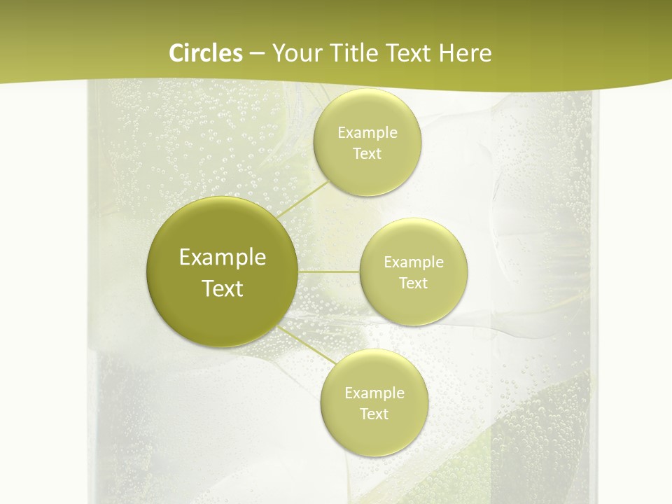 A Glass Filled With Ice And Lime Slices PowerPoint Template