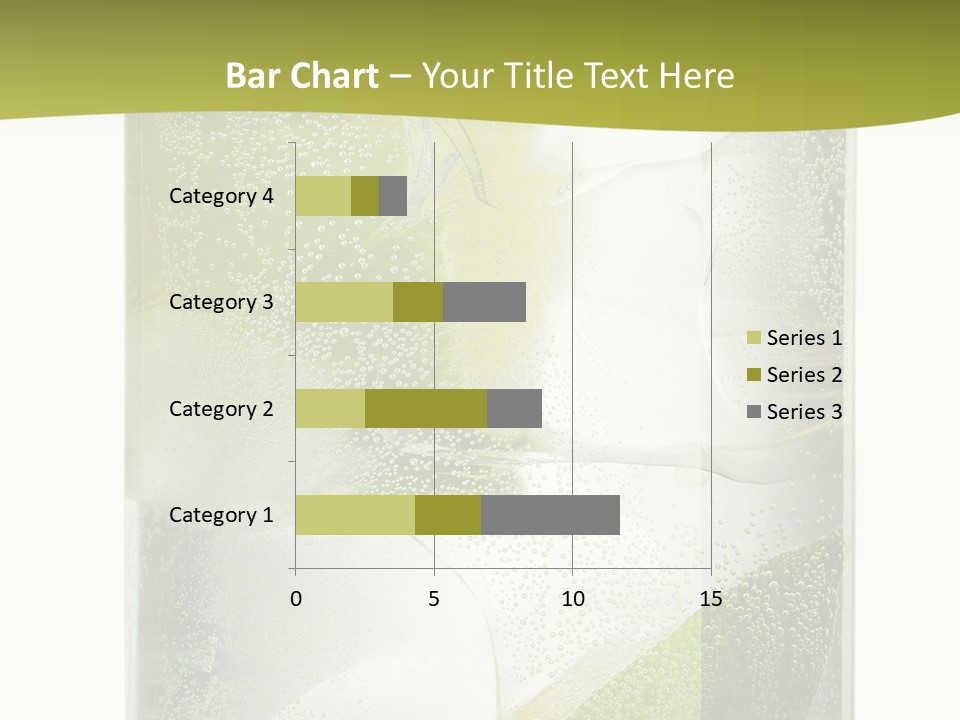 A Glass Filled With Ice And Lime Slices PowerPoint Template