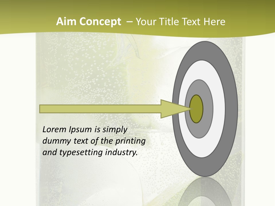 A Glass Filled With Ice And Lime Slices PowerPoint Template