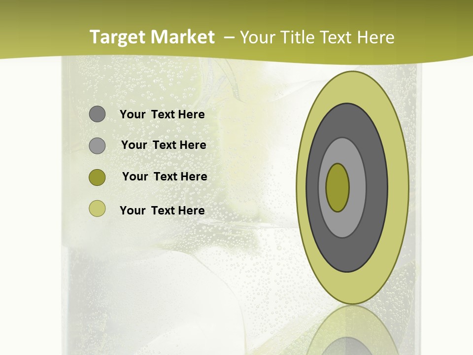 A Glass Filled With Ice And Lime Slices PowerPoint Template