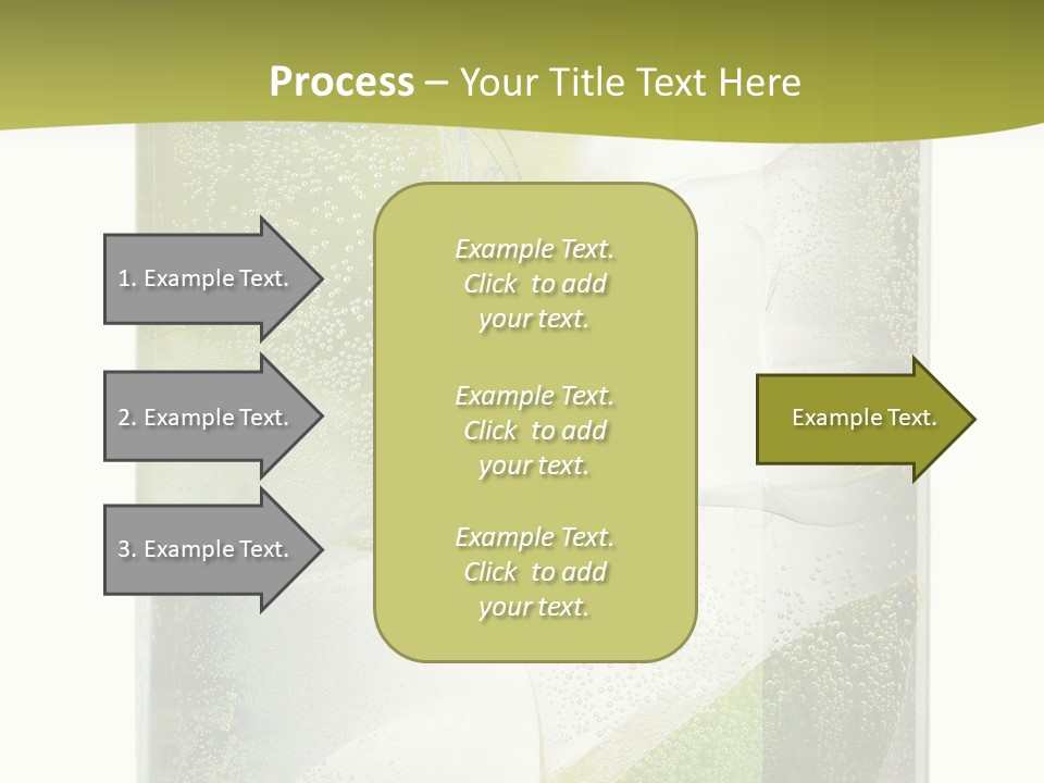 A Glass Filled With Ice And Lime Slices PowerPoint Template