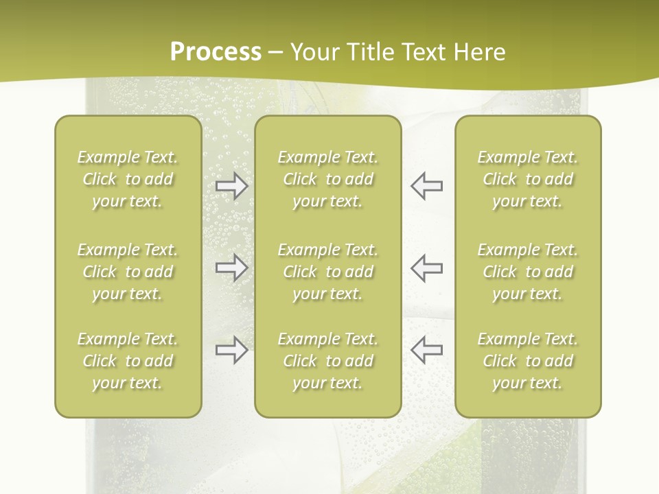 A Glass Filled With Ice And Lime Slices PowerPoint Template