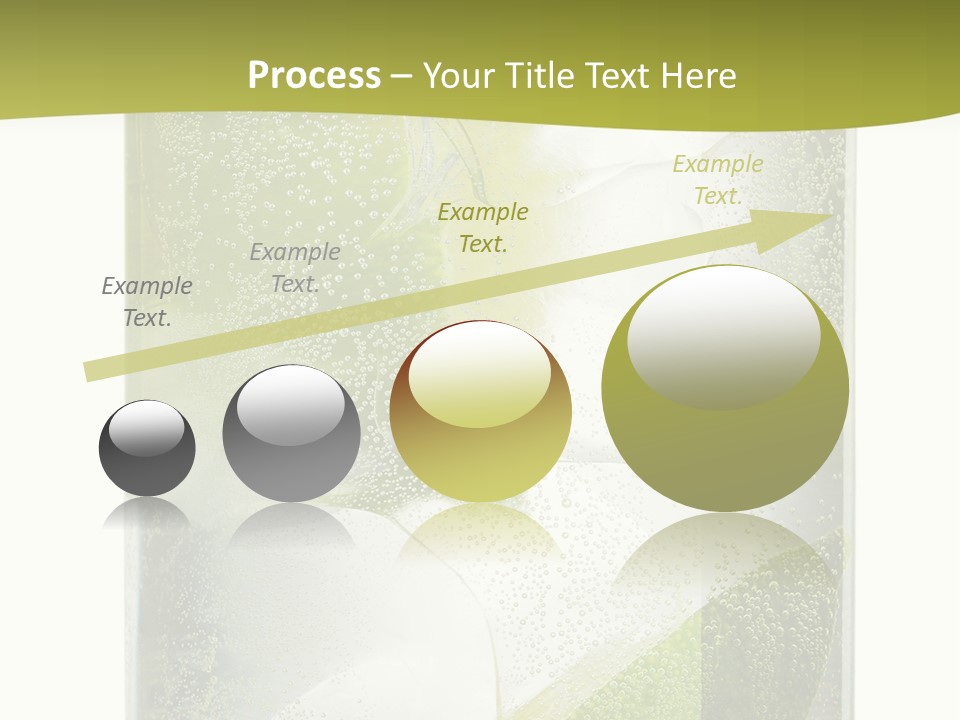 A Glass Filled With Ice And Lime Slices PowerPoint Template