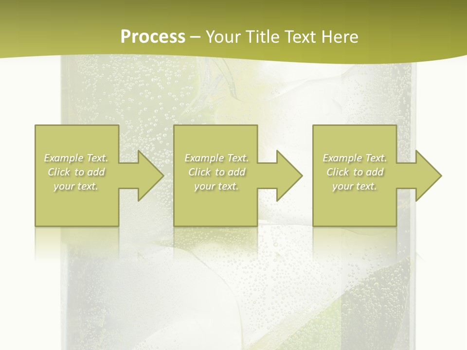 A Glass Filled With Ice And Lime Slices PowerPoint Template