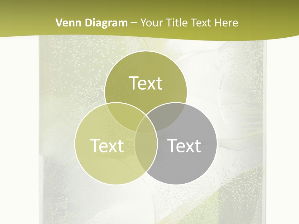 A Glass Filled With Ice And Lime Slices PowerPoint Template