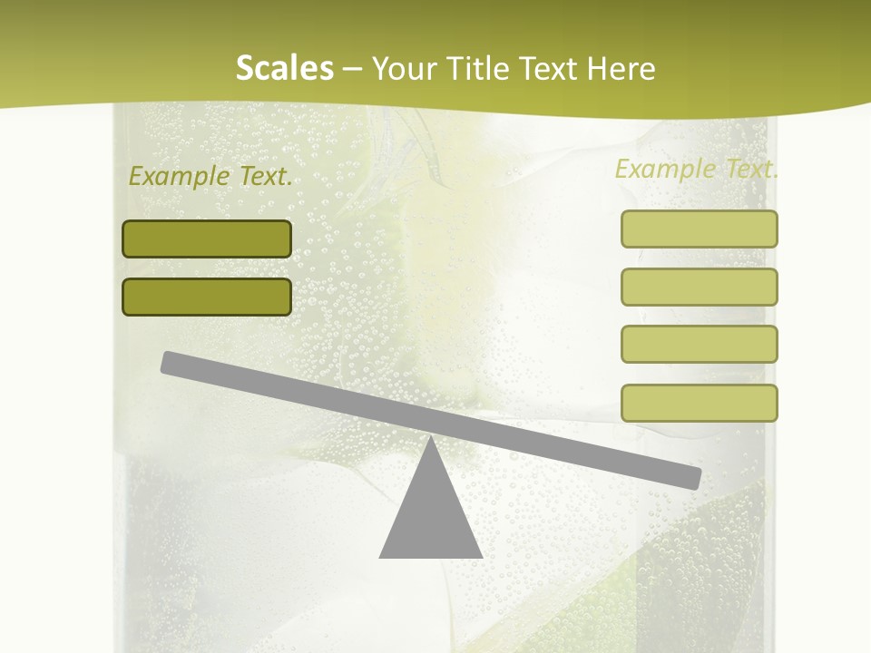 A Glass Filled With Ice And Lime Slices PowerPoint Template