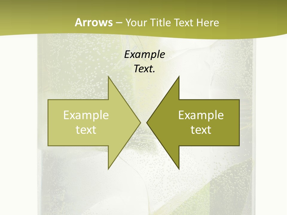 A Glass Filled With Ice And Lime Slices PowerPoint Template