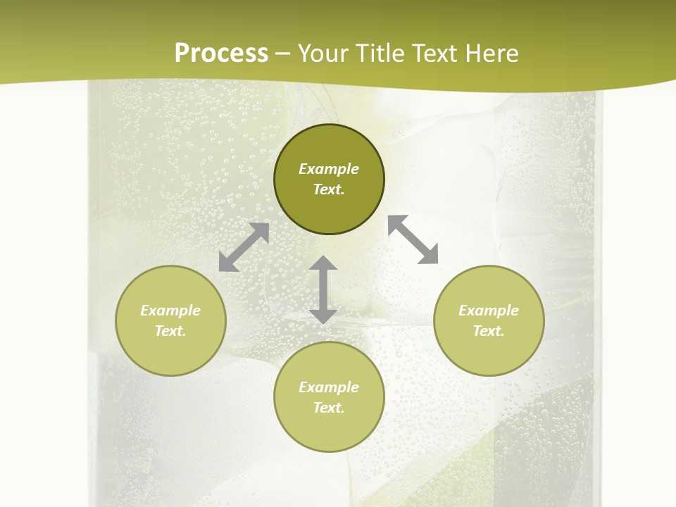 A Glass Filled With Ice And Lime Slices PowerPoint Template