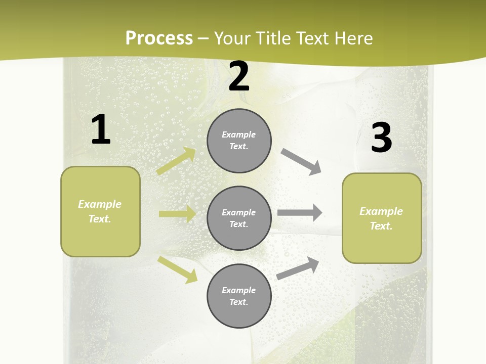 A Glass Filled With Ice And Lime Slices PowerPoint Template