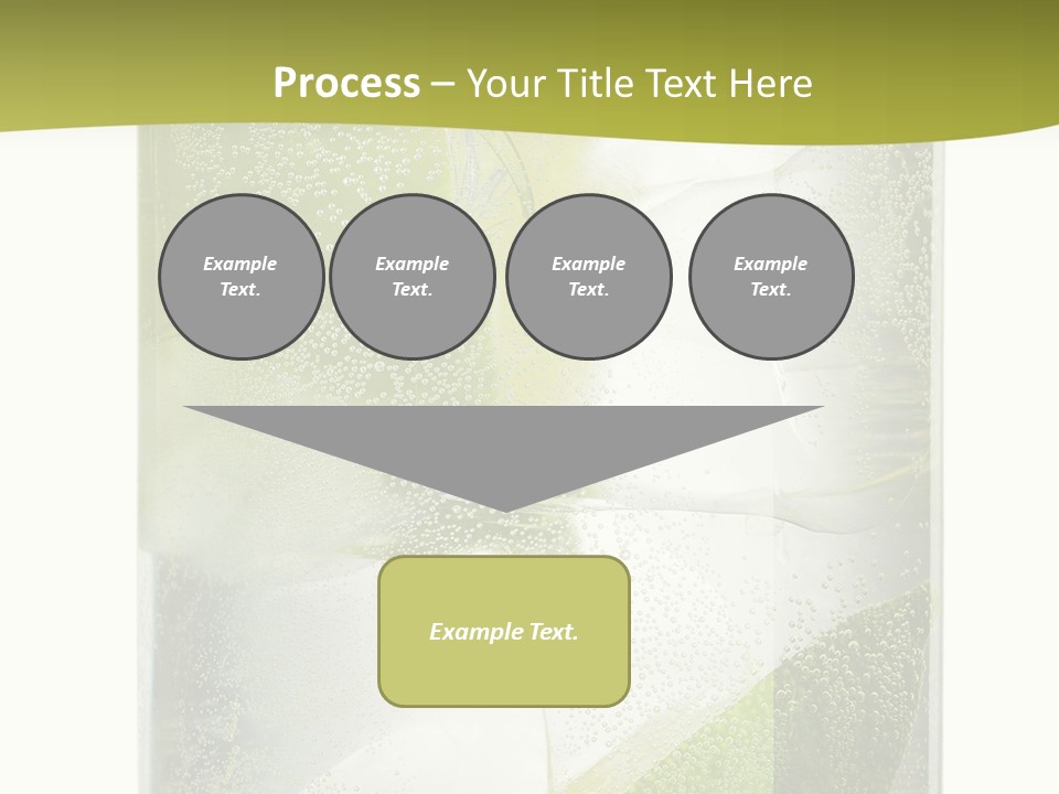 A Glass Filled With Ice And Lime Slices PowerPoint Template