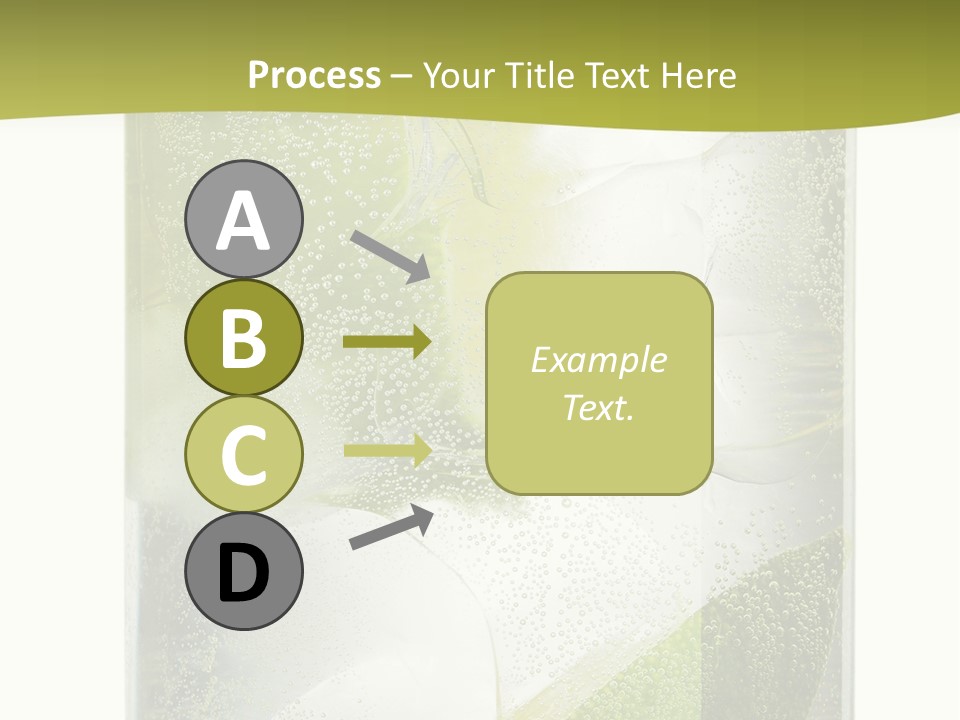A Glass Filled With Ice And Lime Slices PowerPoint Template