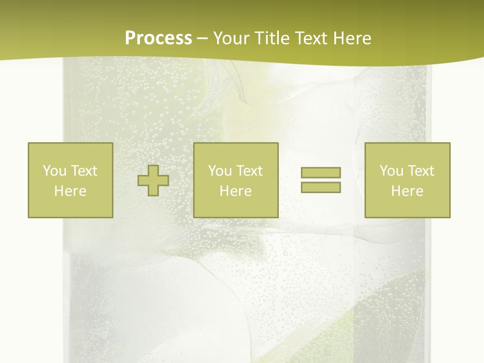 A Glass Filled With Ice And Lime Slices PowerPoint Template