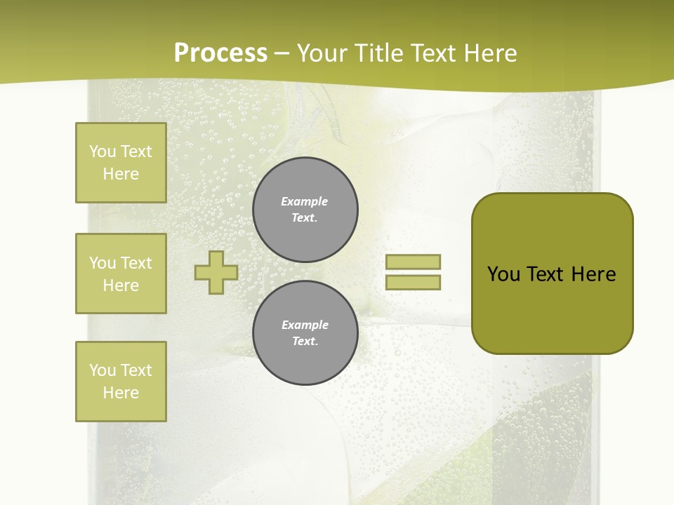 A Glass Filled With Ice And Lime Slices PowerPoint Template
