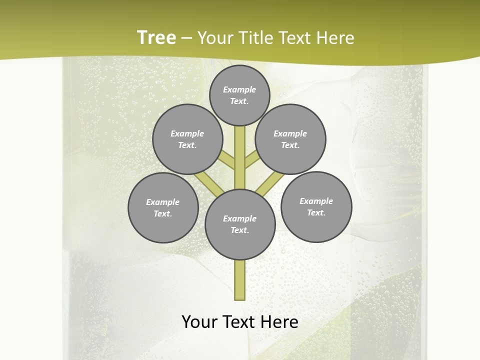 A Glass Filled With Ice And Lime Slices PowerPoint Template