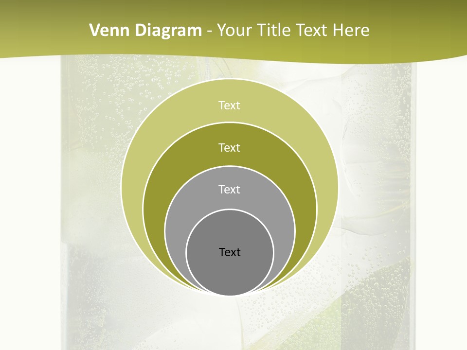 A Glass Filled With Ice And Lime Slices PowerPoint Template