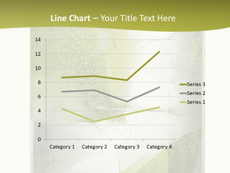 A Glass Filled With Ice And Lime Slices PowerPoint Template
