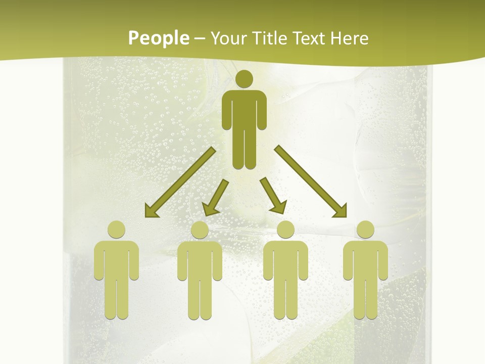 A Glass Filled With Ice And Lime Slices PowerPoint Template