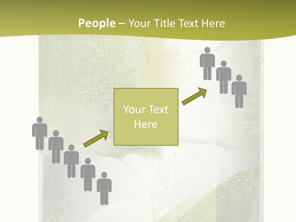 A Glass Filled With Ice And Lime Slices PowerPoint Template