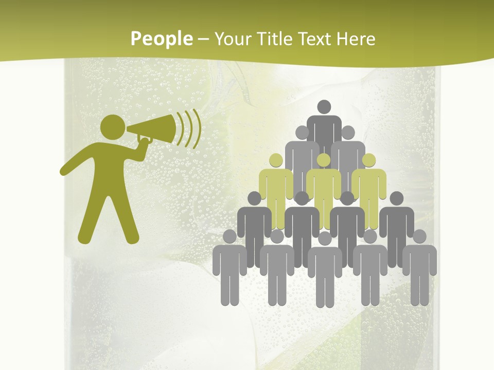 A Glass Filled With Ice And Lime Slices PowerPoint Template