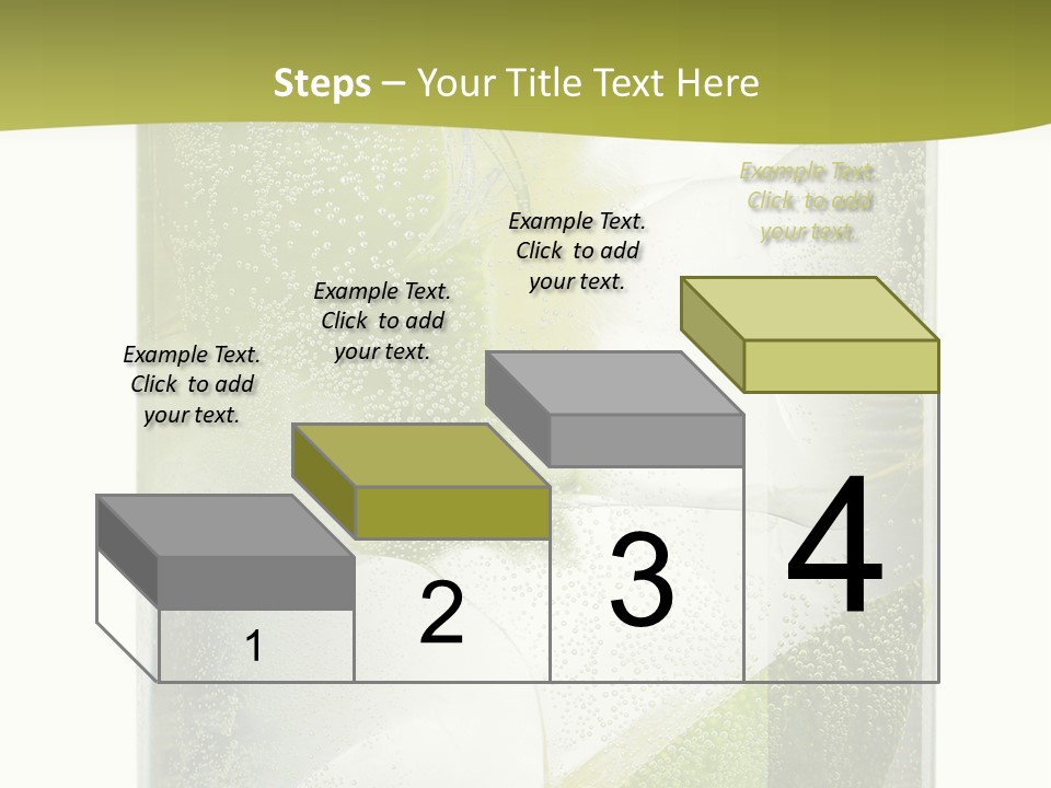A Glass Filled With Ice And Lime Slices PowerPoint Template
