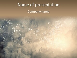 A Large Group Of Bubbles Floating In The Air PowerPoint Template
