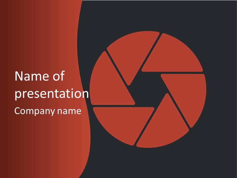 A Red And Black Background With A Red Circle PowerPoint Template